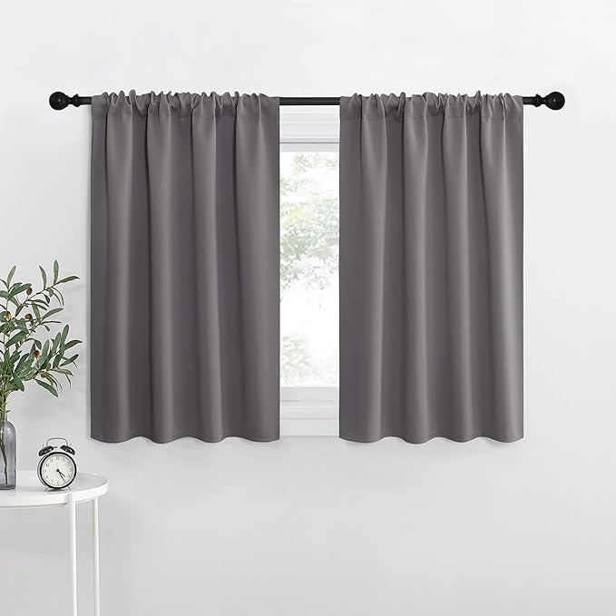 NICETOWN Short Curtains, Home Decoration Thermal Insulated Rod Pocket Blackout by NICETOWN