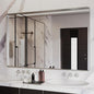 ISKM Silver Framed Mirror for Bathroom 55" x 36" Matte Bathroom Vanity Mirror by ISKM-IStillKeepMovin