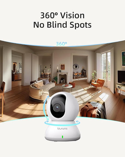 blurams Indoor Security Camera, 5GHz/2.4GHz Dual-Band, 2K PZT Pet Camera - Image 3