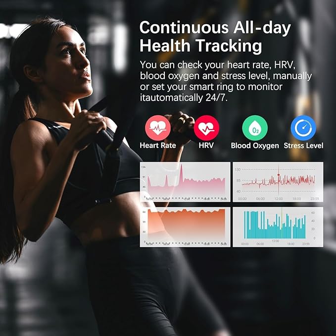Smart Health Ring for Women Men, Fitness Tracker Ring - Image 5