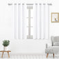 DWCN Pure White Curtains 54 Inches Long, Thermal Blackout Drapes by DWCN