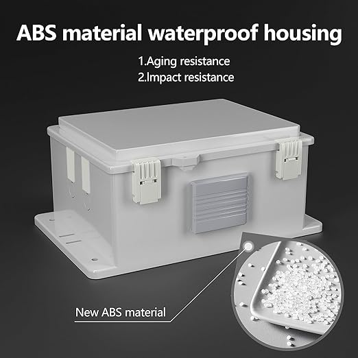 Outdoor Waterproof Electrical Junction Box, ABS Water Resistant Enclosure - Image 7
