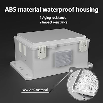Outdoor Waterproof Electrical Junction Box, ABS Water Resistant Enclosure - Image 7