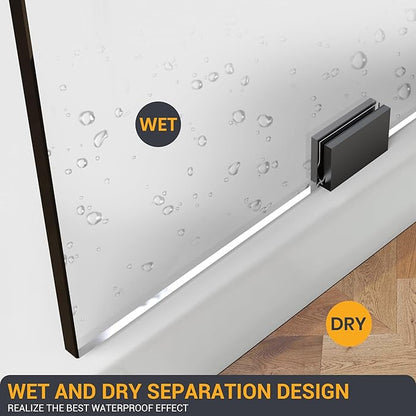 23" W×78.75" H Shower Glass Panel, Fixed Frameless Shower Screen - Image 4