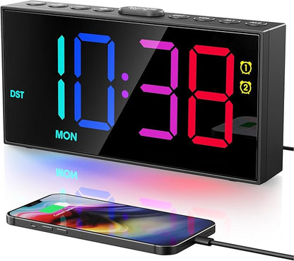 PPLEE RGB Digital Alarm Clock for Bedrooms by PPLEE