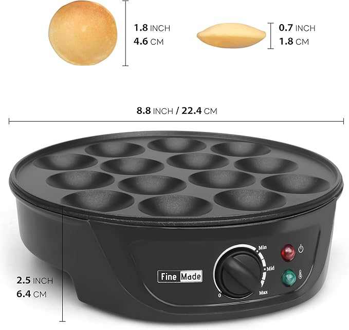 Non Stick Mini Pancakes Maker Machine, Electric Poffertjes Pan - Image 8