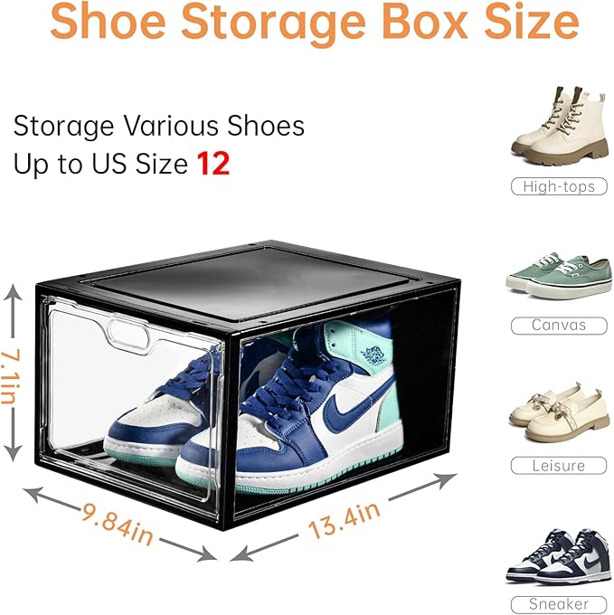 12 Pack Large Shoe Storage Box, Shoe Containers - Image 2