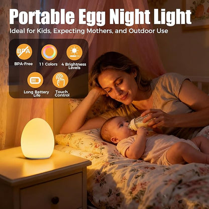Harmobub Baby Night Light, Silicone Egg Light - Image 6