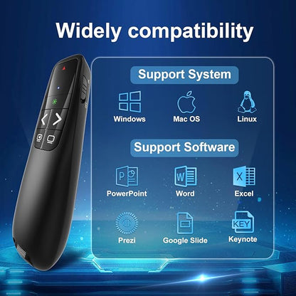 Presentation Clicker for PowerPoint, Wireless Presenter Remote Green Laser - Image 6