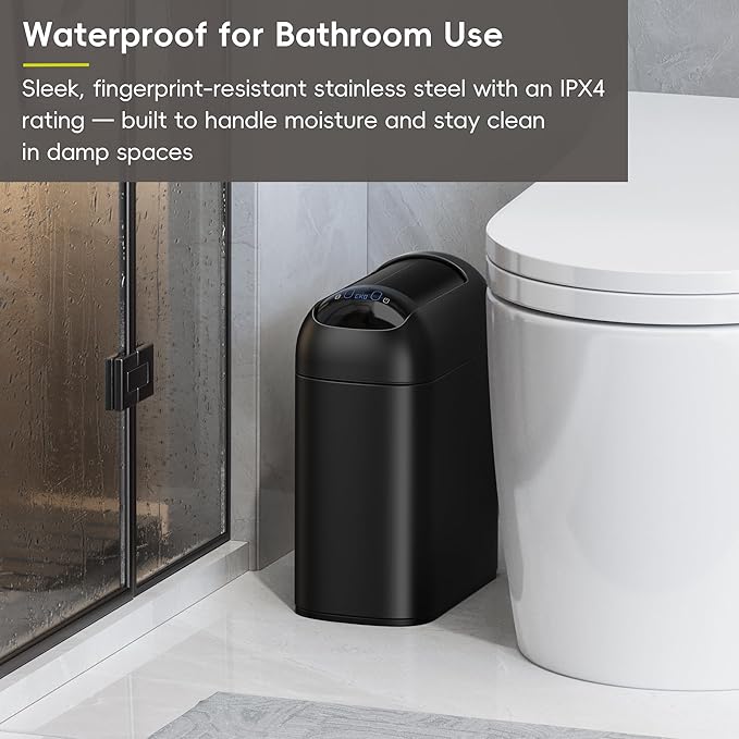 EKO Astro Slim Sensor Trash Can, 10L / 2.6 Gallon Touchless Garbage Bin - Image 5