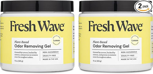 Fresh Wave Lemon Odor Removing Gel, 15 oz., Natural Plant-Based Odor Eliminator by FreshWave