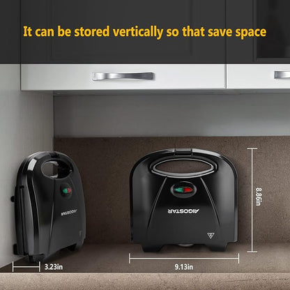Aigostar Sandwich Maker with Non-stick Deep Grid Surface - Image 8
