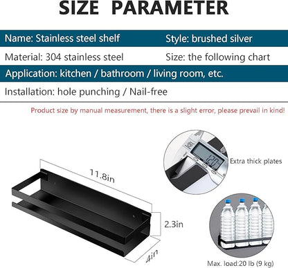 Rustproof Metal Storage Floating Shelves Wall Mounted Rectangular Shelf - Image 2