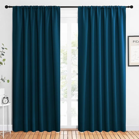 NICETOWN 2 Panels Blackout Curtains, Rod Pocket Thermal Insulated Drapes 84 by NICETOWN