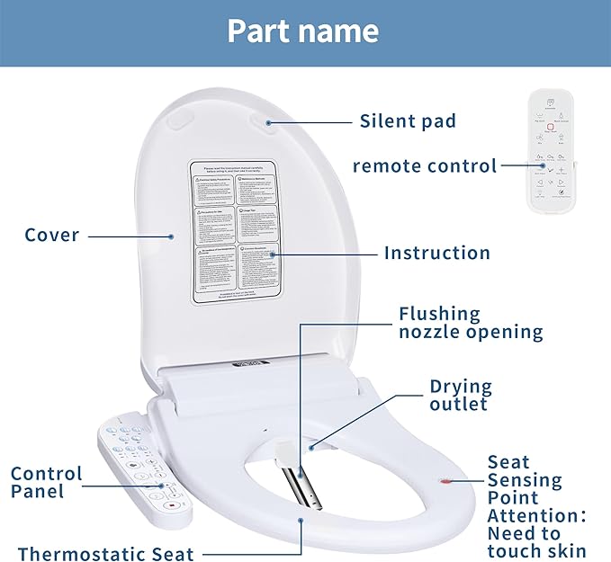 KERDE P30B Bidet Toilet Seat - Image 6