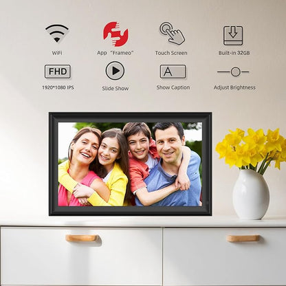 FRAMEO WiFi Digital Picture Frame 32GB Smart 15.6 Inch Digital Photo Frame FHD - Image 2