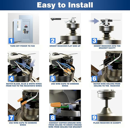 Universal Ceiling Fan Remote Control Kit, Hampton Bay Fan Remote Kit Replacement - Image 6