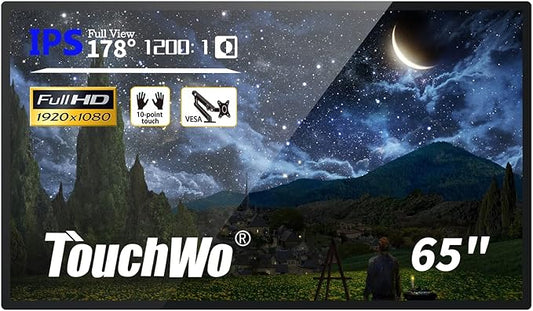 TouchWo 65-inch Interactive Touchscreen Monitor, Electronic Whiteboard Touch by TouchWo