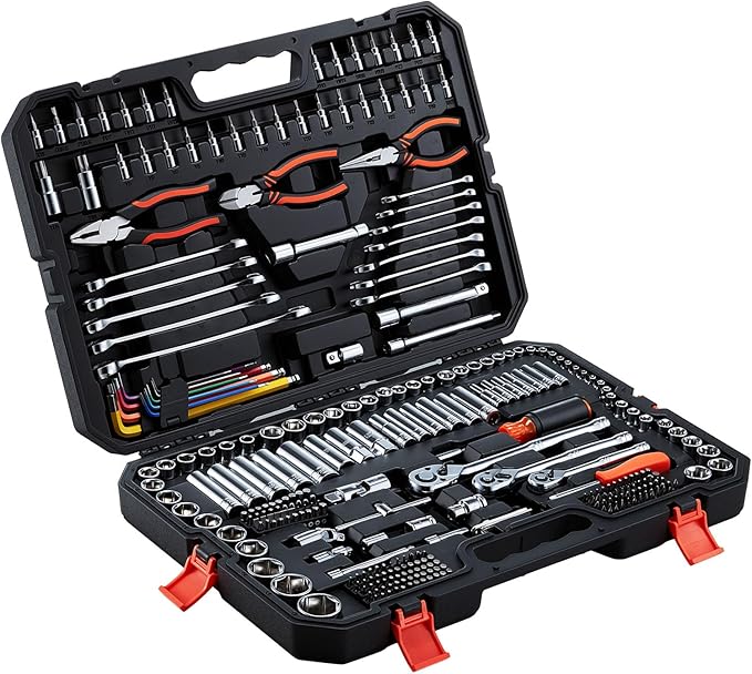 VEVOR Mechanics Tool Set, 314-Piece Mechanic Tool Kit, 1/4 in, 3/8 in, and 1/2 - Image 9