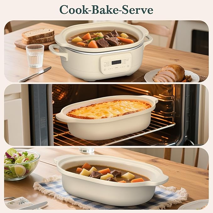 MAGNIFIQUE 4 Quart Programmable Casserole Slow Cooker, 8-in-1 Multi Cooker - Image 5