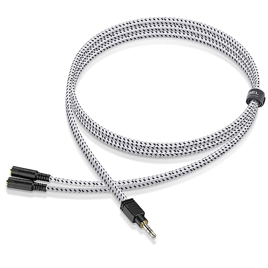 DUKABEL 2-Way Splitter, 3.5mm Auxiliary Audio Adapter, Compatible by DuKabel