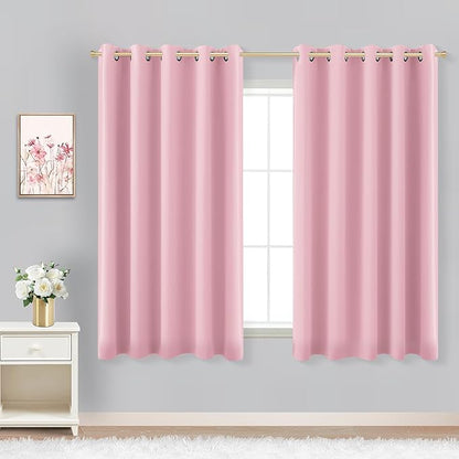 KOUFALL Kids Curtains for Bedroom, Nursery Curtains Girl Blackout Baby Pink by KOUFALL