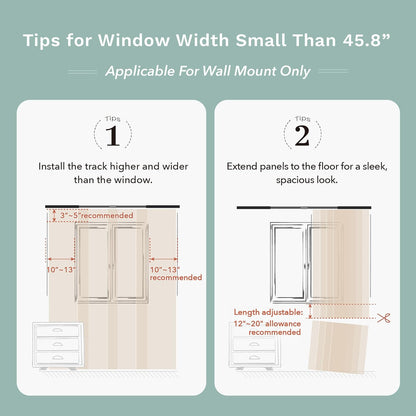 Panel Blinds Light Filter 45.8"-86" x 96", Mayonaka | Light-Filtering Panel Track Blinds for Windows and Sliding Doors with Adjustable Track and Trimmable Panels