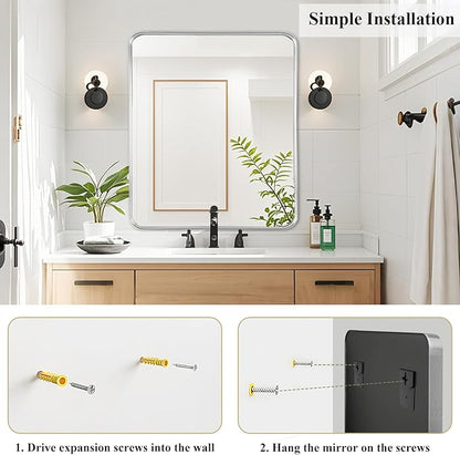 Fabuday Silver Bathroom Mirror - Image 6