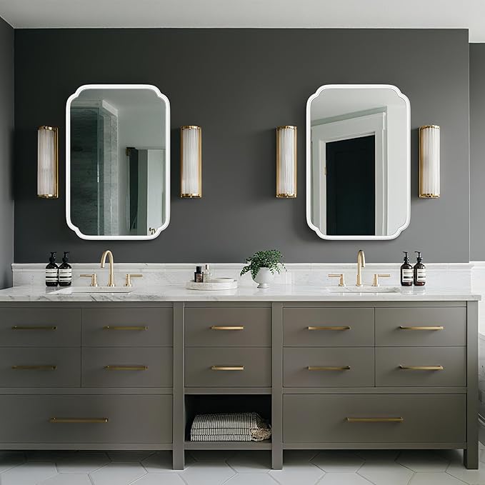 White Bathroom Mirror for Wall 20×30 Inch - Image 2