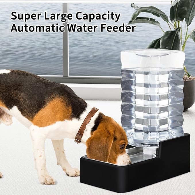 RIZZARI Stainless Steel Pet Water Feeder: 10L Gravity Leak-Proof Auto Refill - Image 6