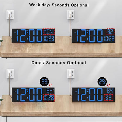 JALL 30" Large Digital Wall Mount Clock - Image 2