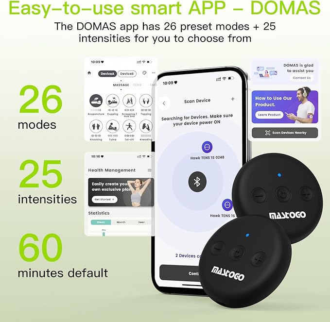 Wireless TENS Unit, Dual Host Muscle Stimulator - Image 3