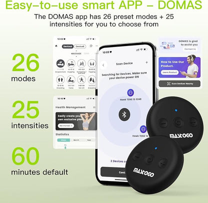 Wireless TENS Unit, Dual Host Muscle Stimulator - Image 3