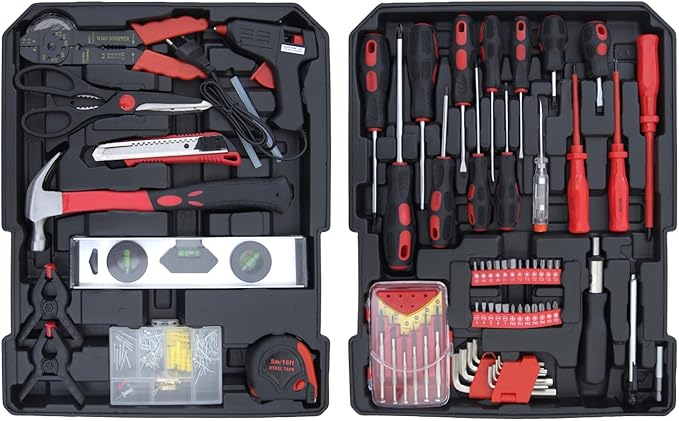 900PCS Complete Home Tool Set Versatile Rolling Tool Kit - Image 4