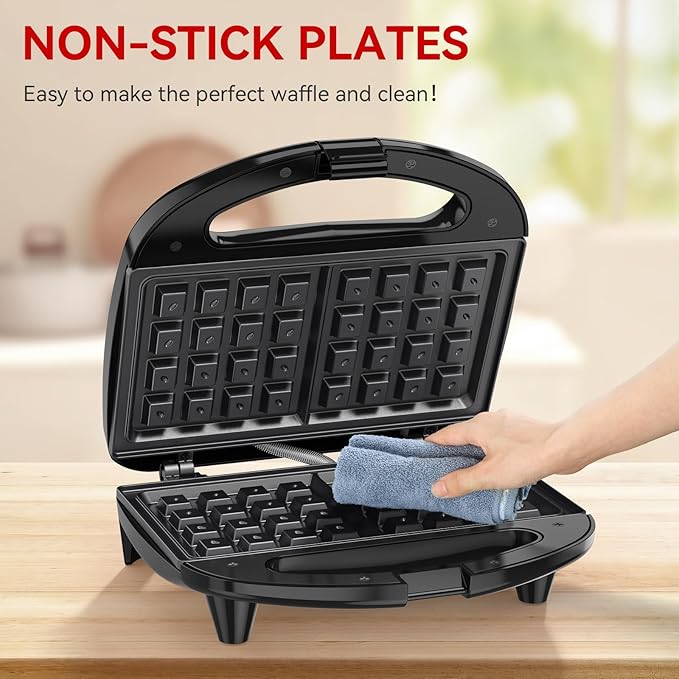 OSTBA Waffle Maker, 2 Slice Non-Stick Waffle Iron, Belgian Waffle Machine - Image 3