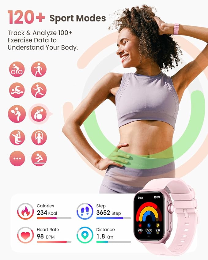 Smart Watch for Women Men Fitness: 1.85" Smart Watch - Image 6