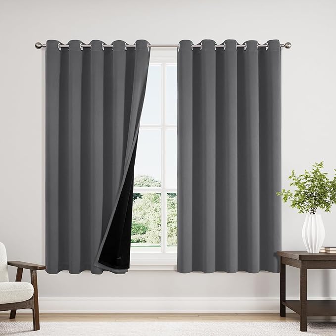 ChrisDowa 100% Blackout Curtains 63 inch Long by ChrisDowa