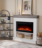 Electric Fireplace with Mantel, Freestanding Fireplace Heater with 30" Insert by Maxhonor