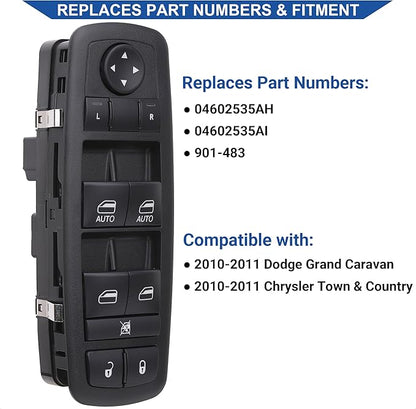 Obaee Window Switch Power Control Button Front Left Driver Side Compatible - Image 2