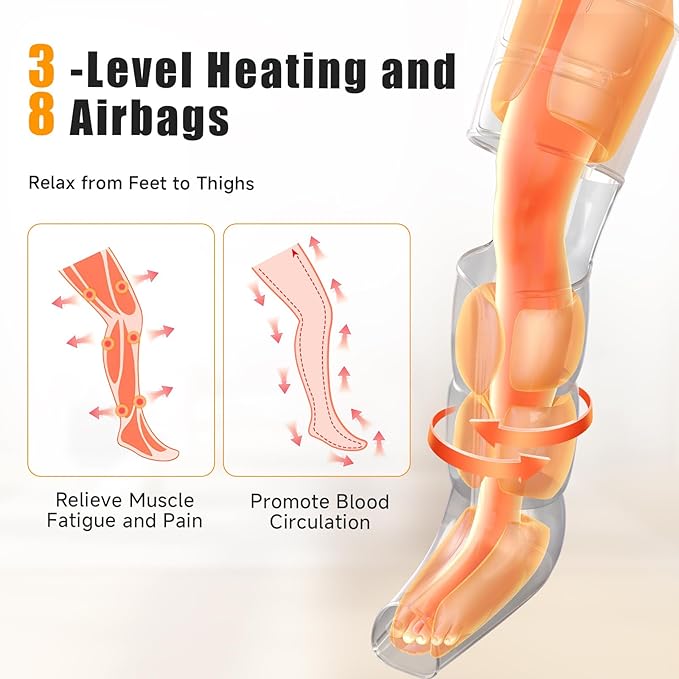 Leg Massager with Heat and Compression, Foot and Full Leg Massager - Image 5