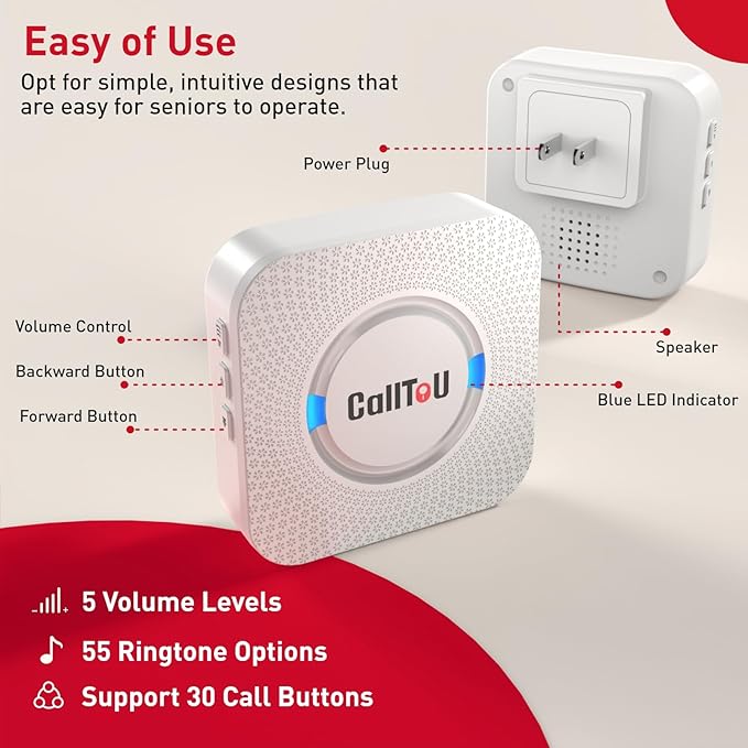 CallToU Caregiver Pager Elderly Alert Call Button - Image 5