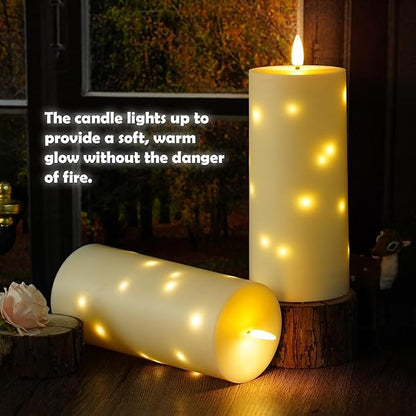 4" x 10" Large Outdoor Waterproof Flickering Flameless Candles - Image 7