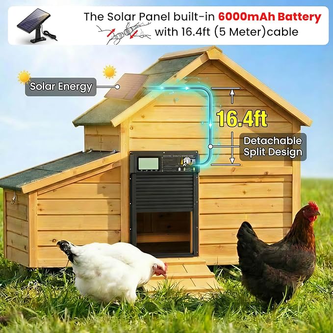 XRDZYXGS Automatic Chicken Coop Door Opener, Space-Saving Roll-up Design - Image 5