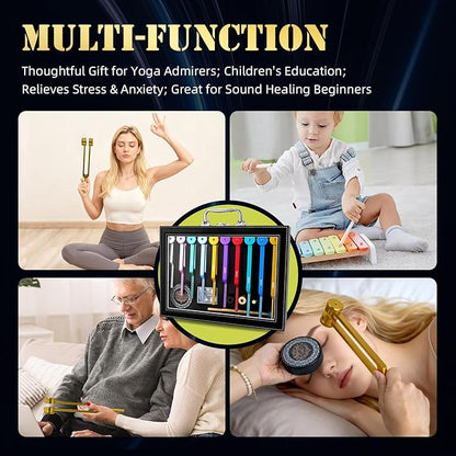 10 PCS Chakra Tuning Fork for Healing, Aluminum Alloy Tuning Forks - Image 8