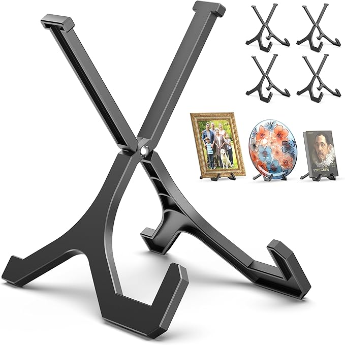 TR-LIFE Plate Stands for Display, 6 Inch, Plastic Picture Frame Holder Easels by TR-LIFE