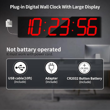 CHKOSDA 28.4''Large Digital Wall Clock, Automic Digital Clock - Image 6