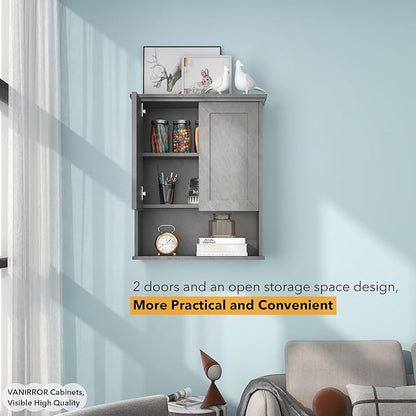 Bathroom Wall Cabinet Over Toilet Storage Cabinets 25x30 in Above Toilet Wood - Image 8