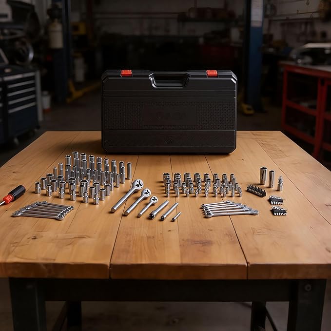 VEVOR Mechanics Tool Set, 159-Piece Mechanic Tool Kit, 1/4 in, 3/8 in, and 1/2 - Image 11