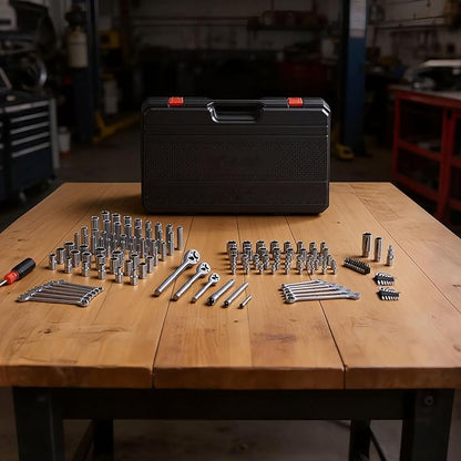 VEVOR Mechanics Tool Set, 159-Piece Mechanic Tool Kit, 1/4 in, 3/8 in, and 1/2 - Image 11