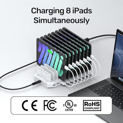 iPad Charging Station, Unitek 96W 10-Port USB Charging Dock Hub - Image 2